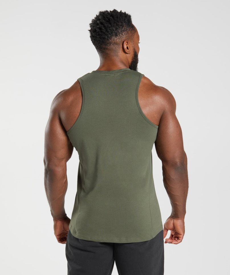 Gymshark React Muskelshirt Herren Olivgrün | AT-84-EHOT