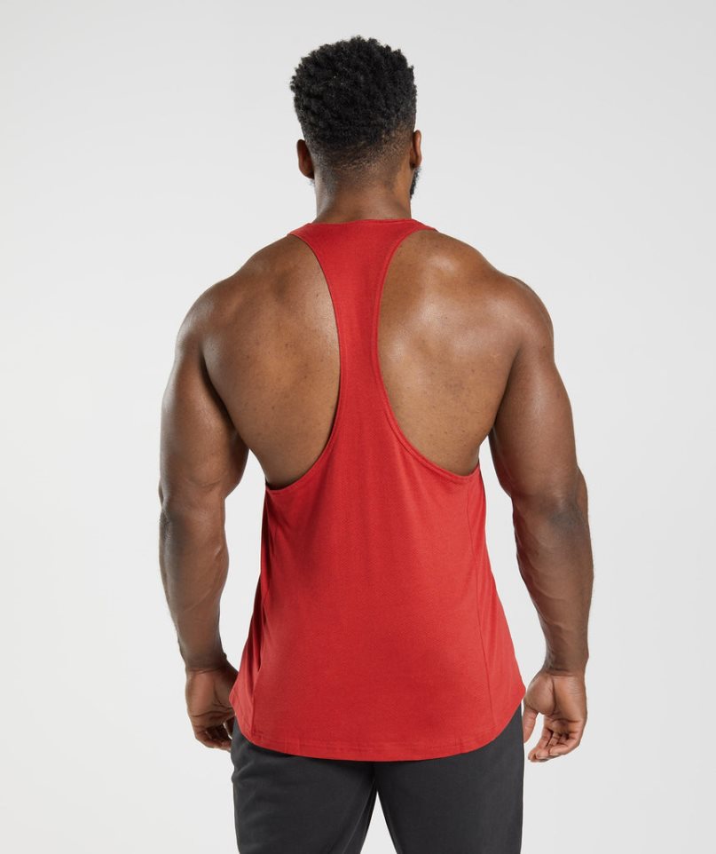 Gymshark React Stringer Muskelshirt Herren Rot | AT-60-ASPQ