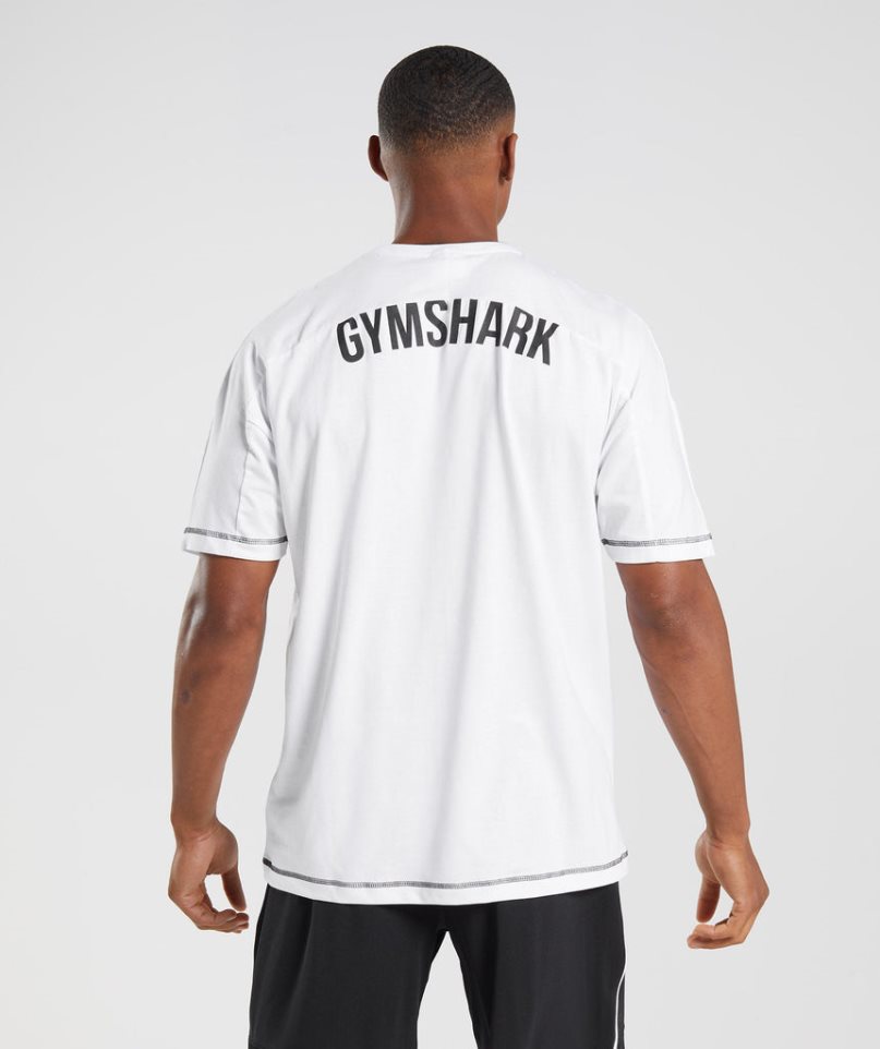 Gymshark Recess T-shirts Herren Weiß | AT-62-DLFX