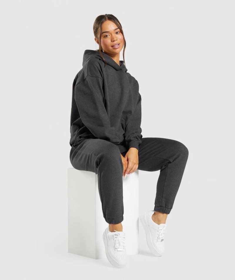 Gymshark Rest Day Sweats Hoodie Damen Schwarz | AT-17-YGHX