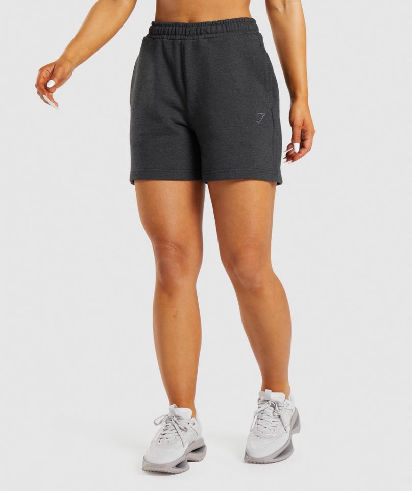 Gymshark Rest Day Sweats Kurze Hose Damen Schwarz | AT-64-QWBD