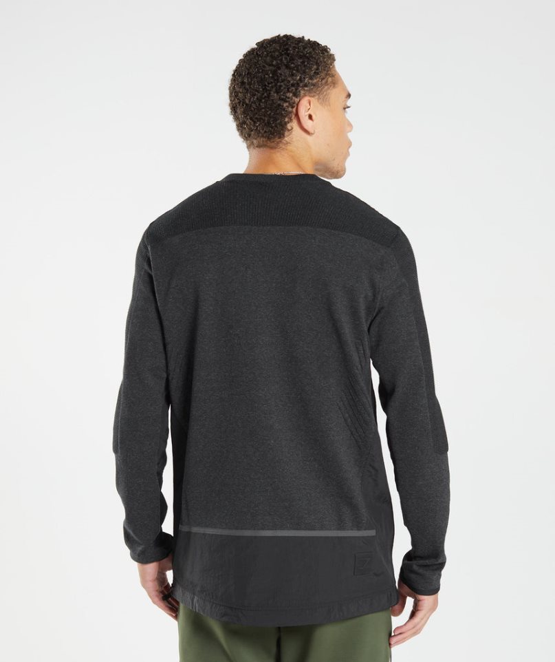 Gymshark Retake Crew Sweatshirts Herren Schwarz | AT-86-TXVR