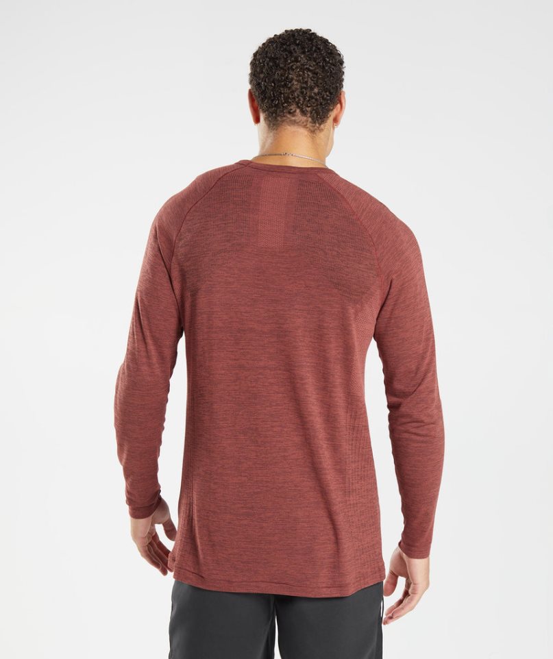 Gymshark Retake Seamless Long Sleeve T-shirts Herren Braun | AT-42-COTU