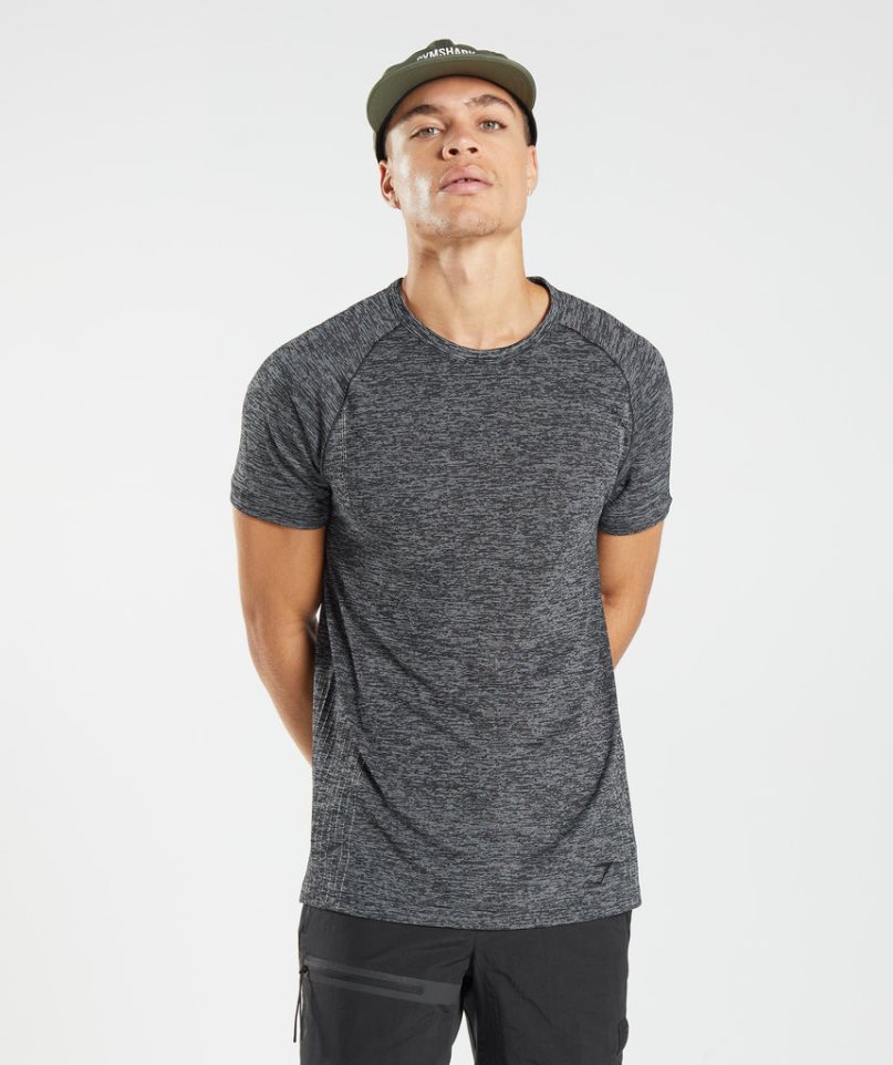 Gymshark Retake Seamless T-shirts Herren Dunkelgrau | AT-01-RLAU