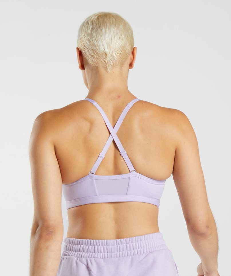 Gymshark Ruched Sport Bh Damen Helllila | AT-78-RVSW