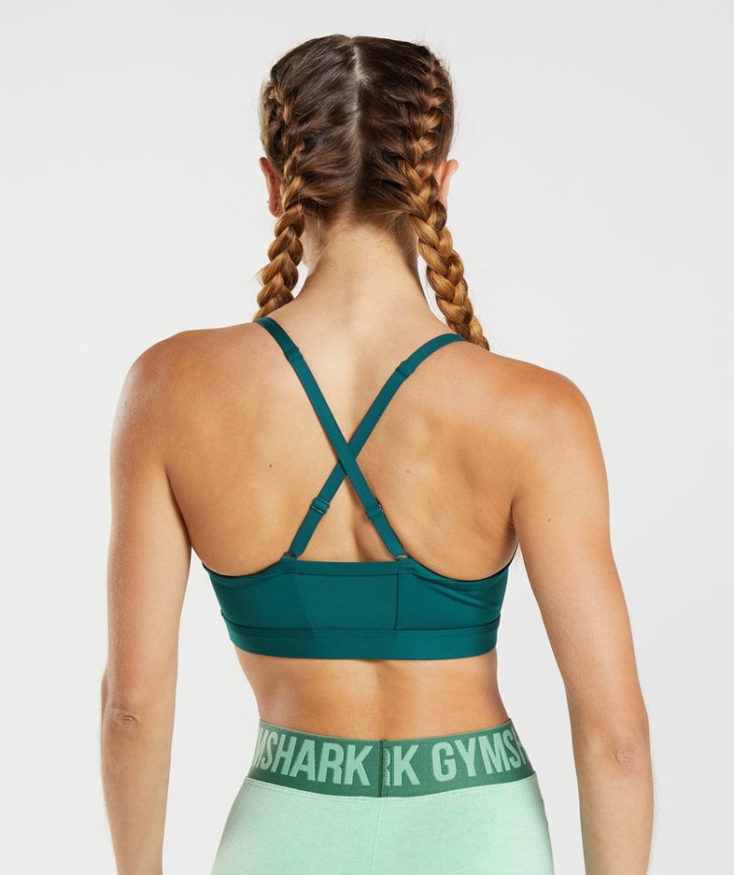 Gymshark Ruched Sport Bh Damen Türkis | AT-36-ITPB