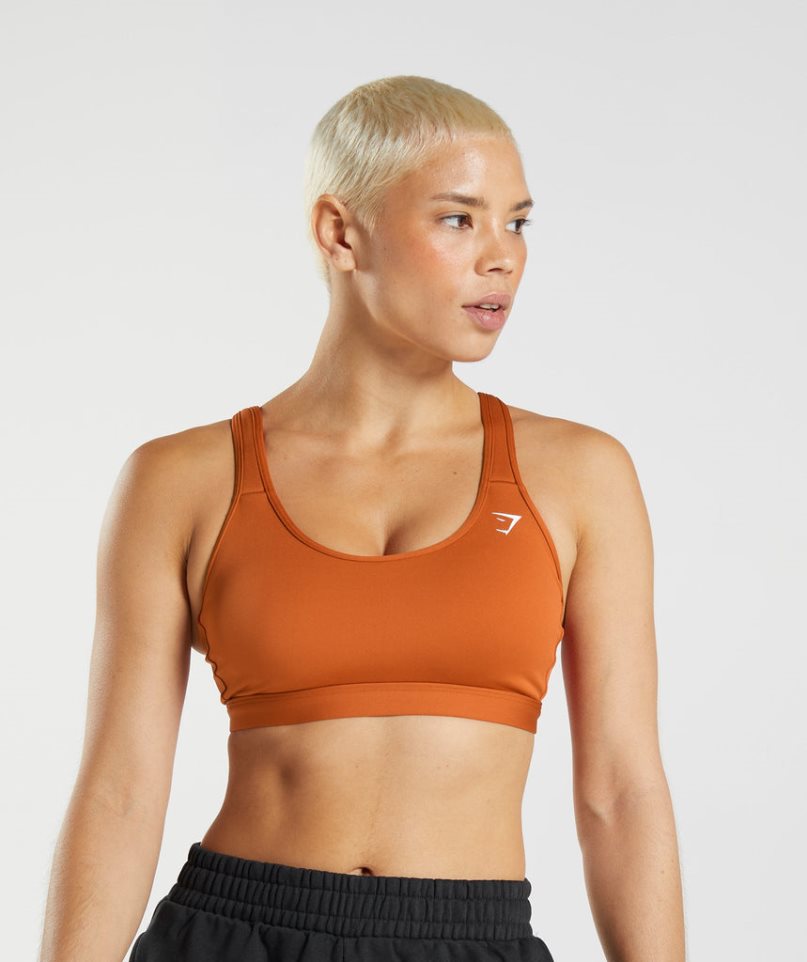 Gymshark Scoop Neck Sport Bh Damen Braun | AT-16-UFDS