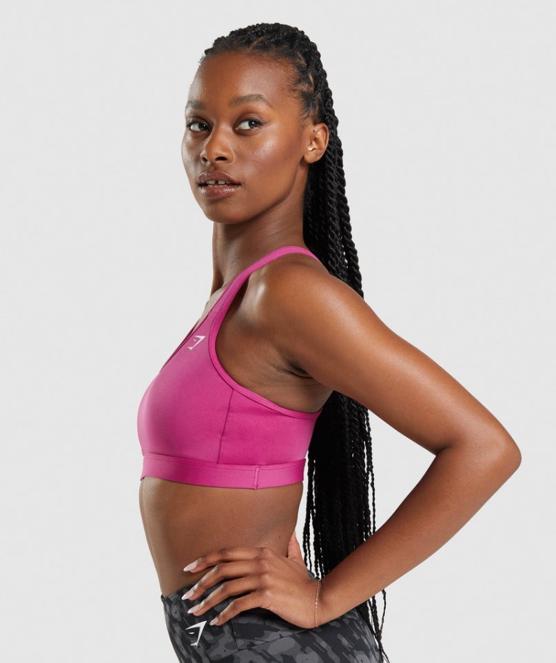 Gymshark Scoop Neck Sport Bh Damen Rosa | AT-82-NCDP