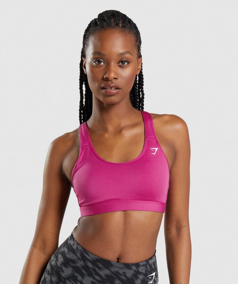 Gymshark Scoop Neck Sport Bh Damen Rosa | AT-82-NCDP