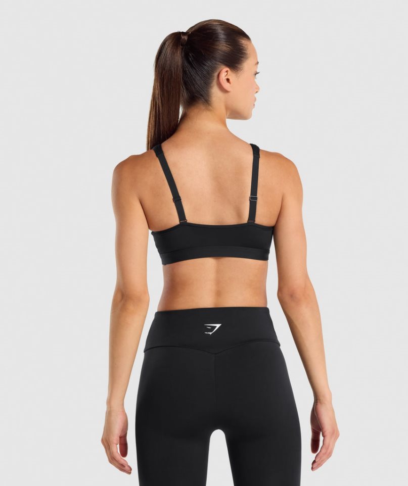 Gymshark Scoop Neck Sport Bh Damen Schwarz | AT-26-HYKF