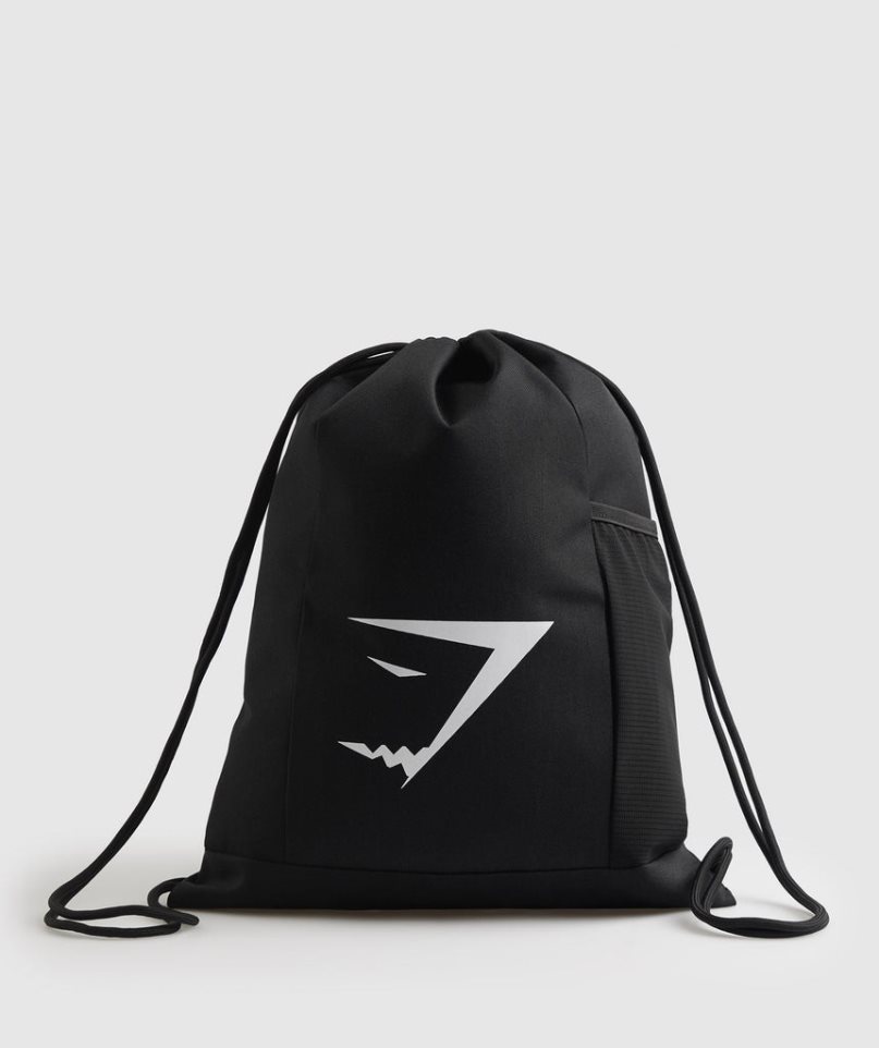 Gymshark Sharkhead Gymsack Bucket Tasche Schwarz | AT-19-OHDT