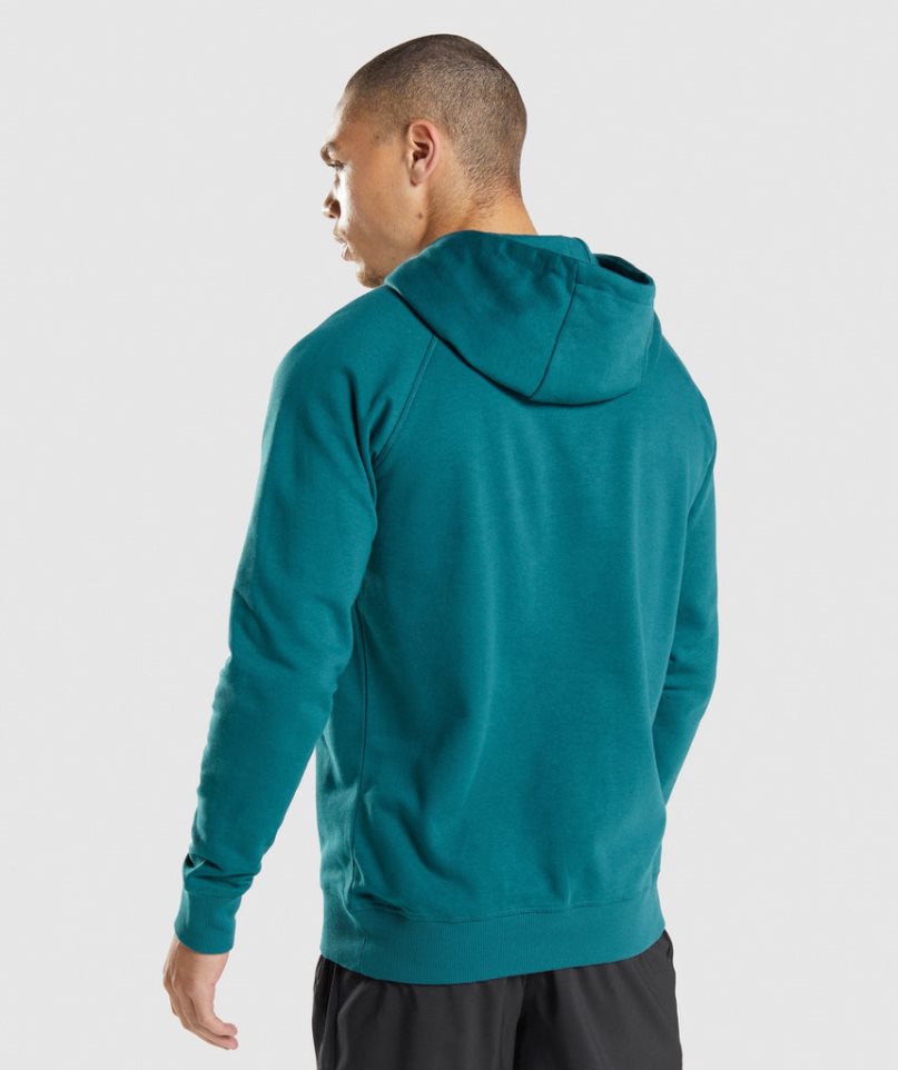 Gymshark Sharkhead Infill Hoodie Herren Türkis | AT-02-DPKB