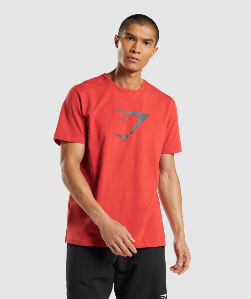 Gymshark Sharkhead Infill T-shirts Herren Rot | AT-43-GYHX