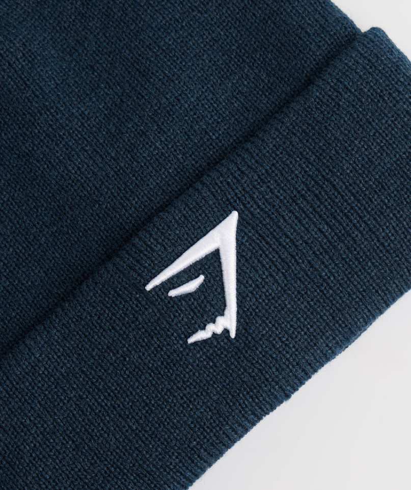 Gymshark Sharkhead Mütze Navy | AT-20-AQVO