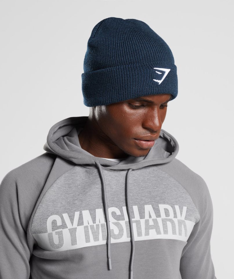 Gymshark Sharkhead Mütze Navy | AT-20-AQVO