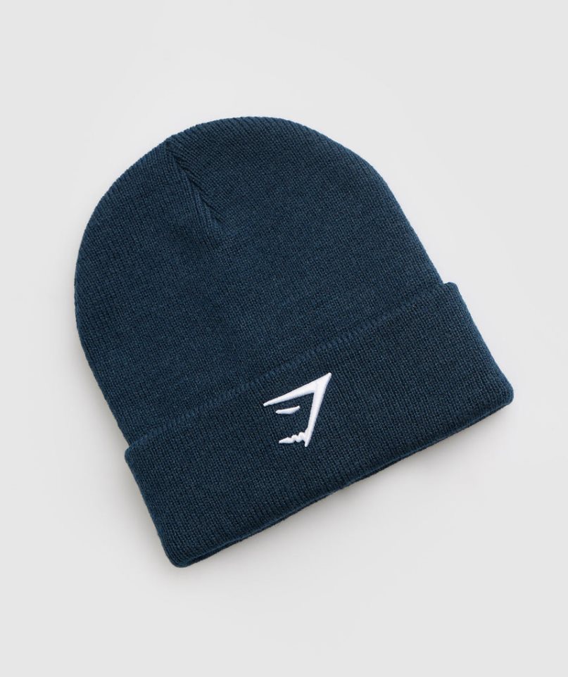 Gymshark Sharkhead Mütze Navy | AT-20-AQVO