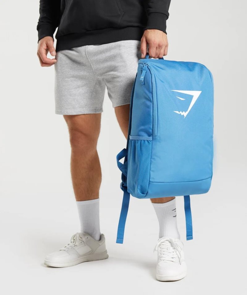 Gymshark Sharkhead Rucksäcke Blau | AT-28-JFSP