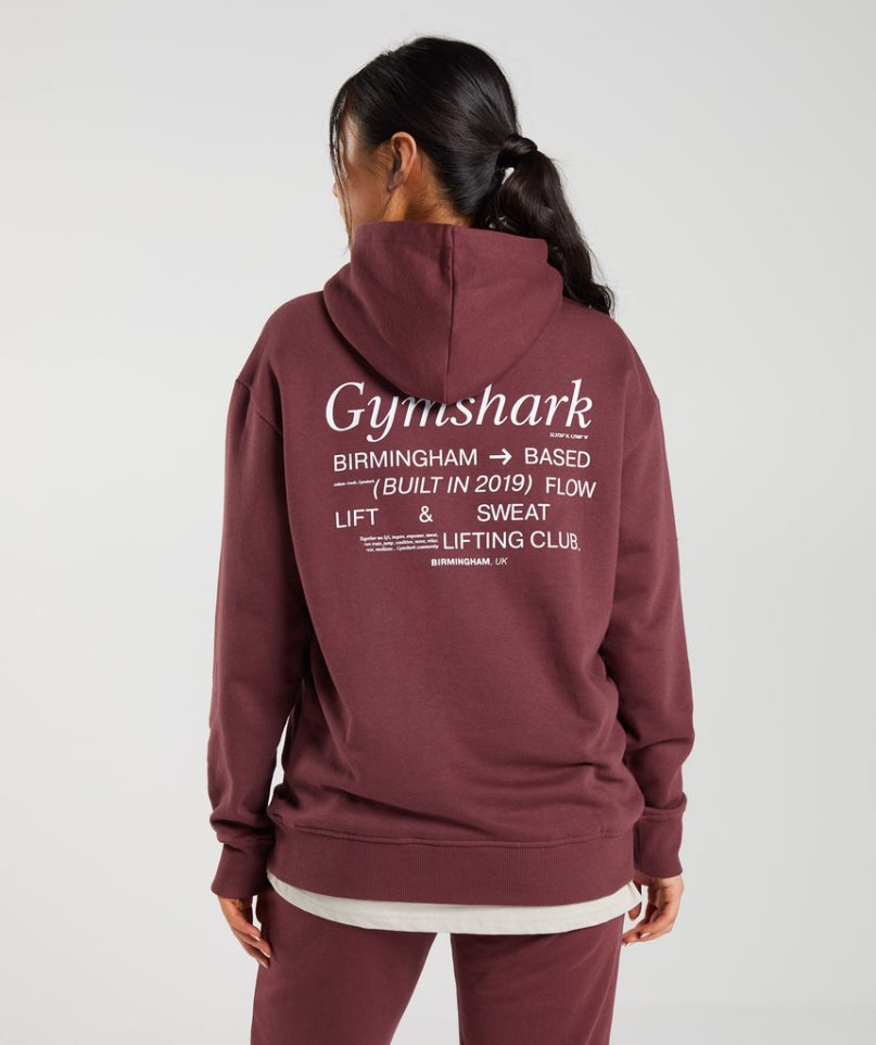 Gymshark Social Club Oversized Hoodie Damen Braun | AT-14-THMR