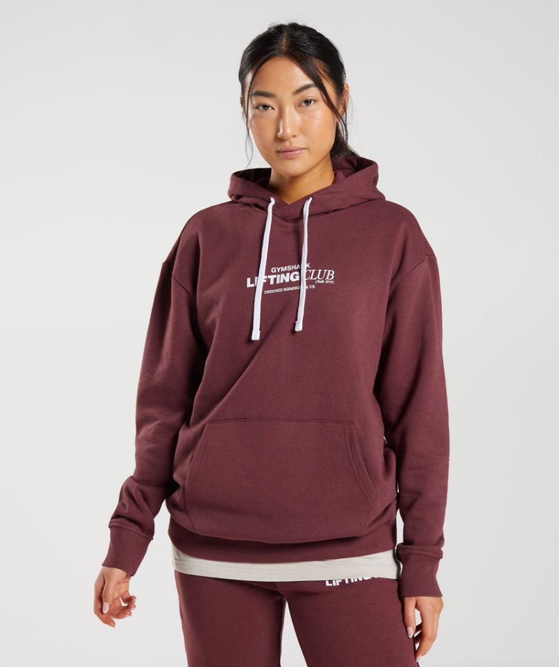 Gymshark Social Club Oversized Hoodie Damen Braun | AT-14-THMR