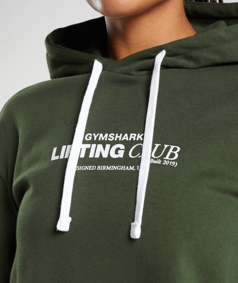 Gymshark Social Club Oversized Hoodie Damen Olivgrün | AT-73-DTMW