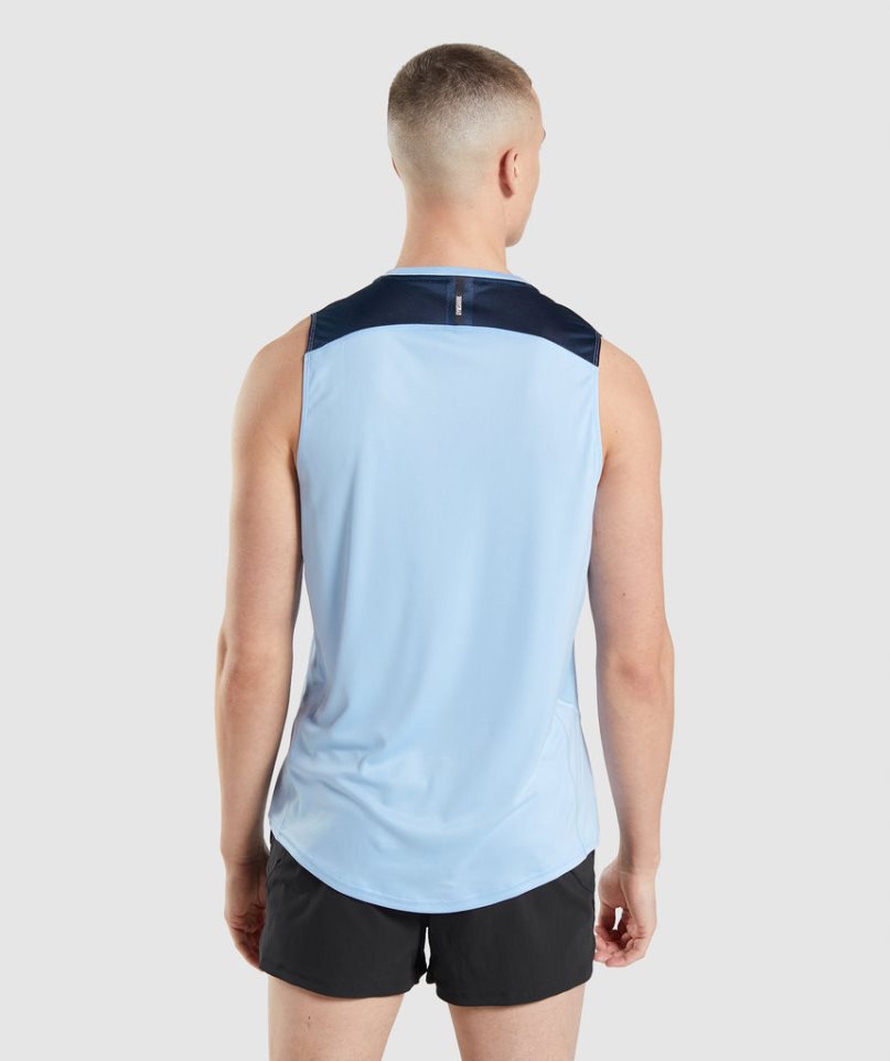 Gymshark Speed Evolve Muskelshirt Herren Blau | AT-06-GHEU