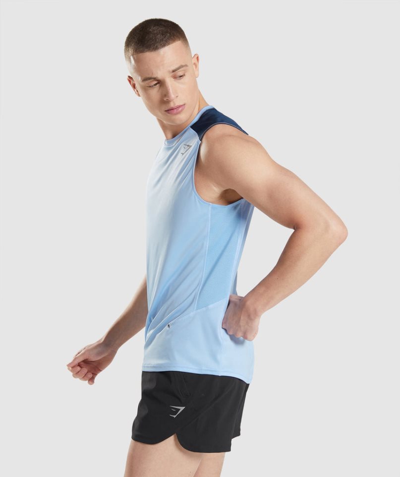 Gymshark Speed Evolve Muskelshirt Herren Blau | AT-06-GHEU