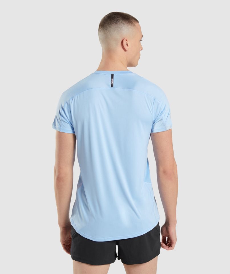 Gymshark Speed Evolve T-shirts Herren Blau | AT-23-TIRU