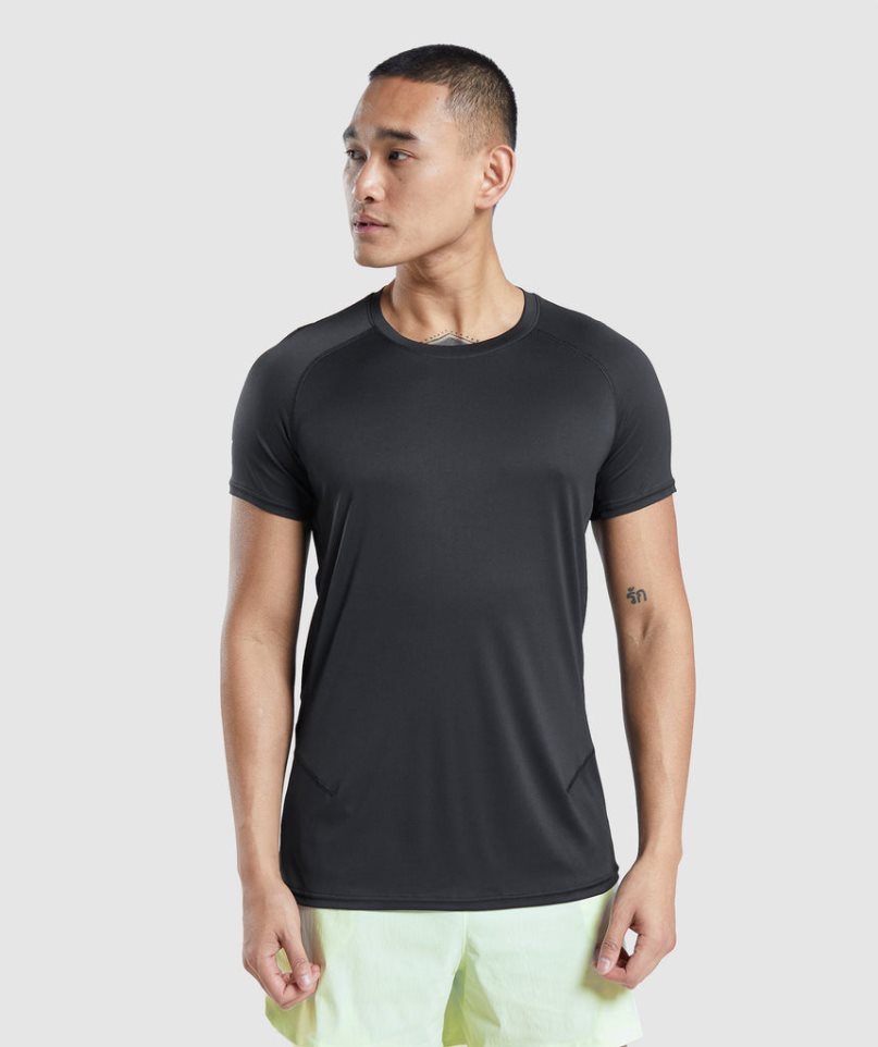 Gymshark Speed Evolve T-shirts Herren Schwarz | AT-84-RVKJ