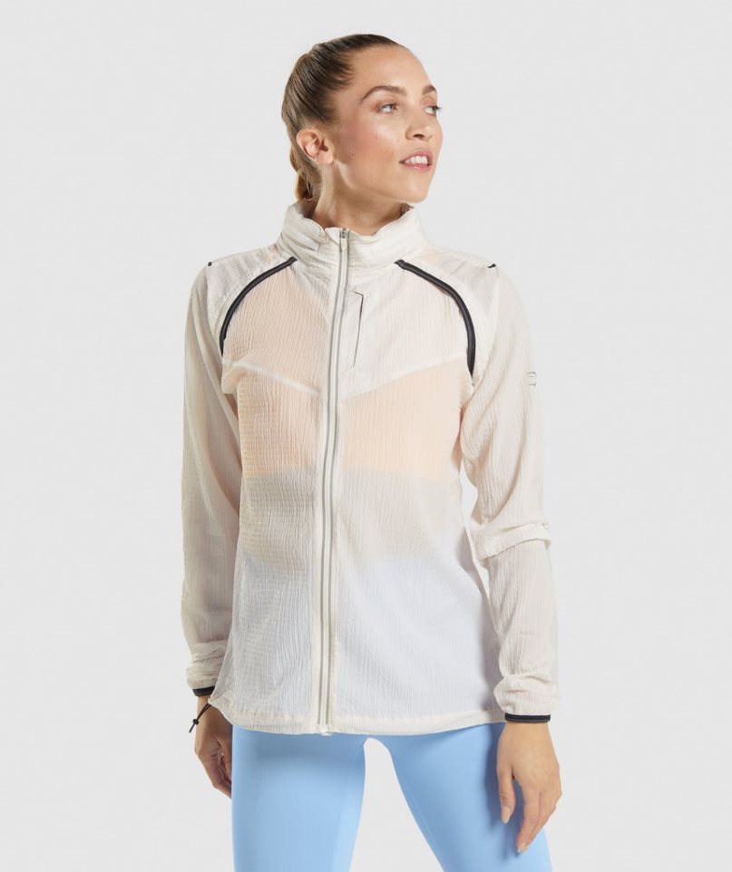 Gymshark Speed Jacke Damen Weiß | AT-27-YOJH