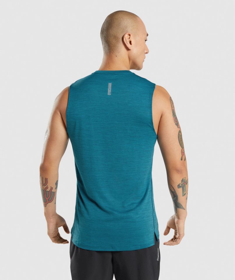 Gymshark Speed Muskelshirt Herren Türkis | AT-48-ATUI