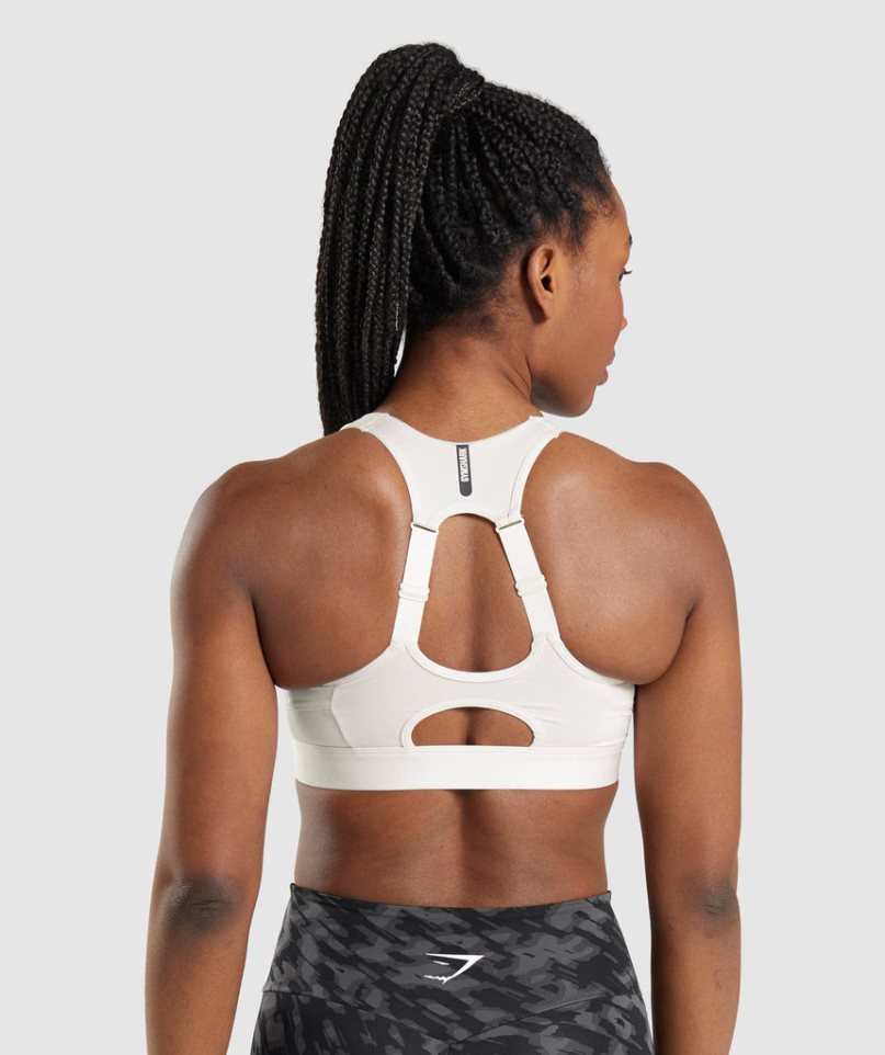 Gymshark Speed Sport Bh Damen Weiß | AT-71-MTBD