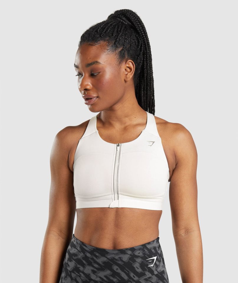 Gymshark Speed Sport Bh Damen Weiß | AT-71-MTBD