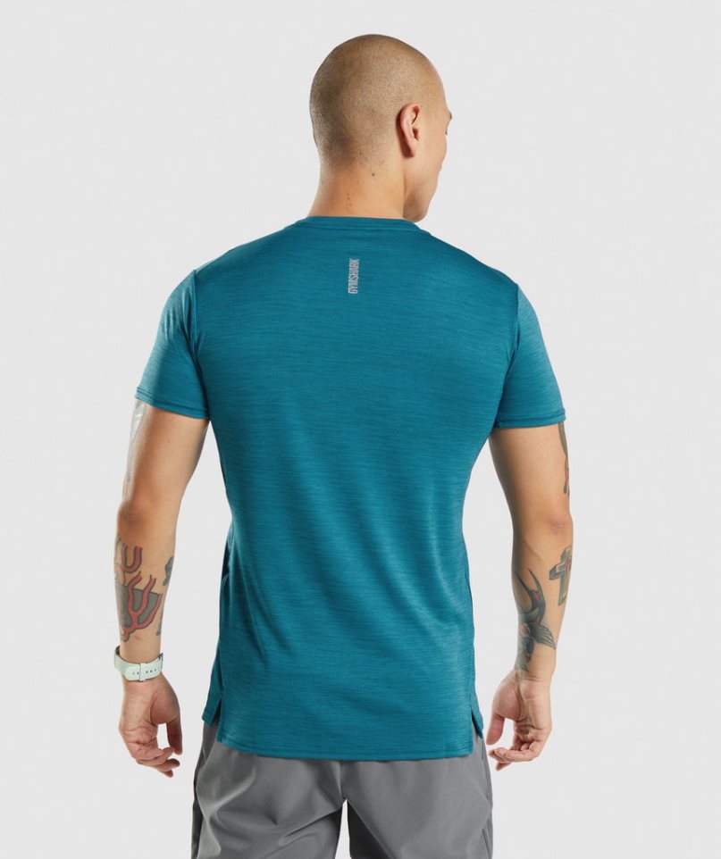 Gymshark Speed T-shirts Herren Türkis | AT-07-WXOM