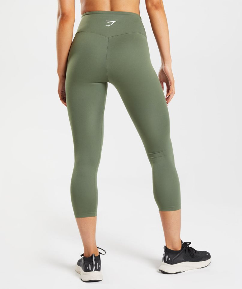 Gymshark Sport 7/8 Leggings Damen Olivgrün | AT-61-KRBV