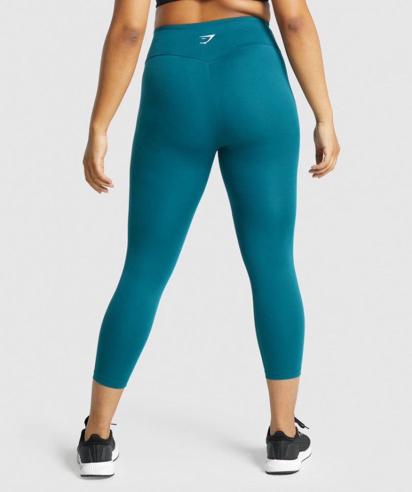 Gymshark Sport 7/8 Leggings Damen Türkis | AT-38-EVZD