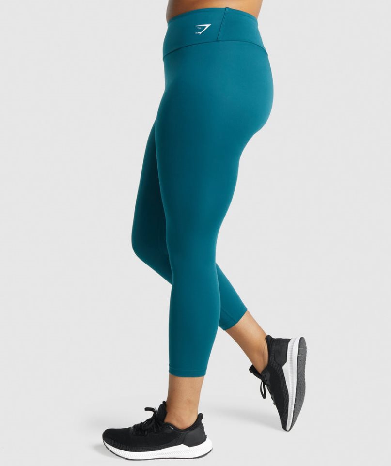 Gymshark Sport 7/8 Leggings Damen Türkis | AT-38-EVZD