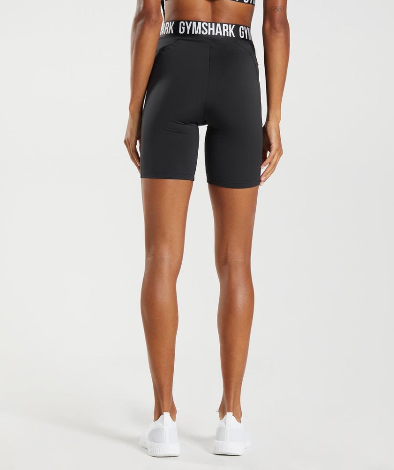 Gymshark Sport Brandmark Cycling Kurze Hose Damen Schwarz | AT-39-PYHJ