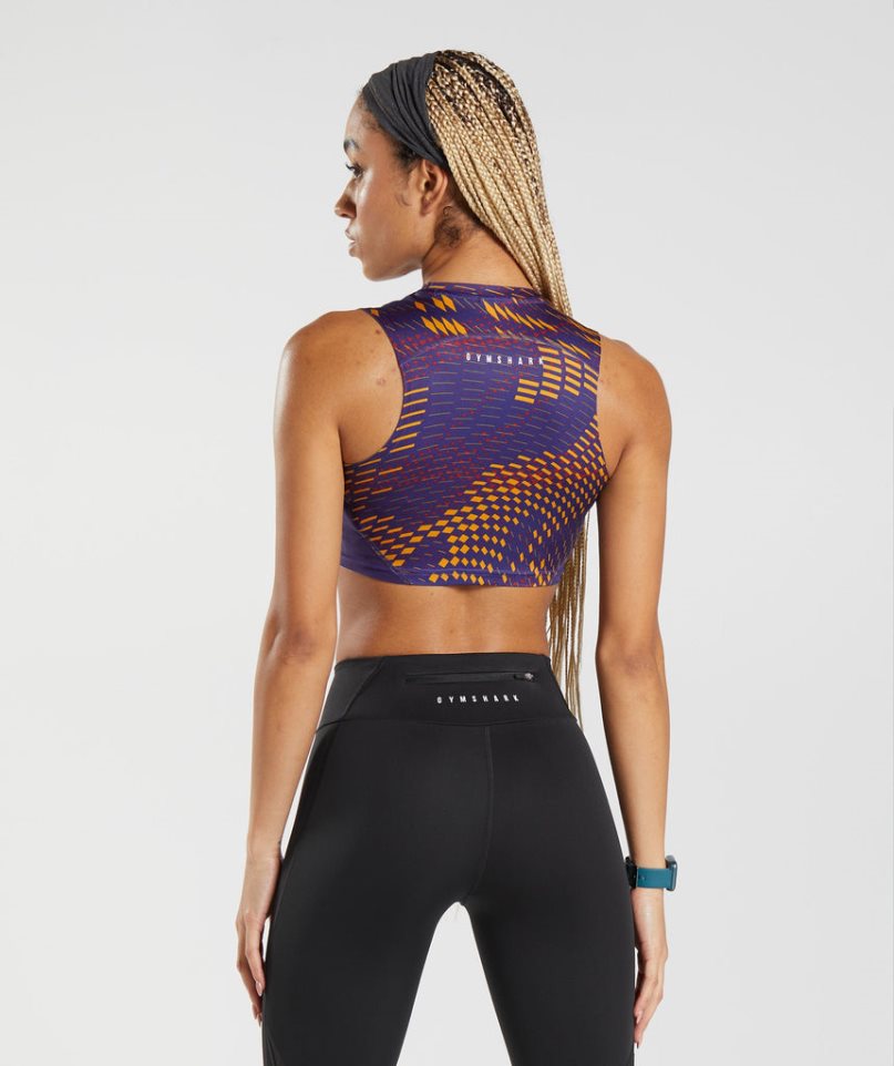 Gymshark Sport Crop Muskelshirt Damen Mehrfarbig | AT-29-OAIM