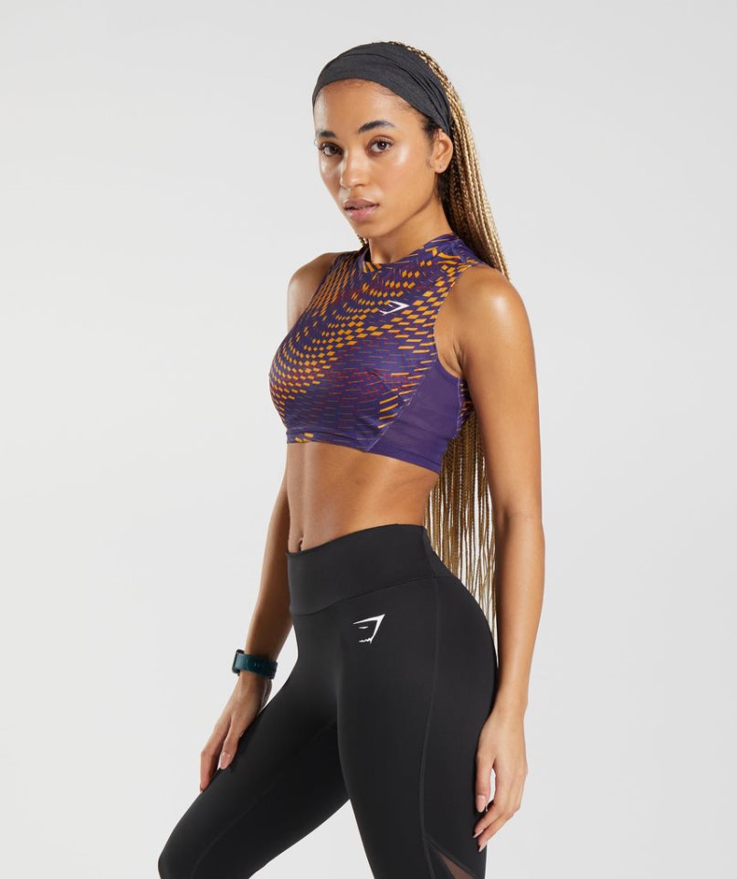 Gymshark Sport Crop Muskelshirt Damen Mehrfarbig | AT-29-OAIM