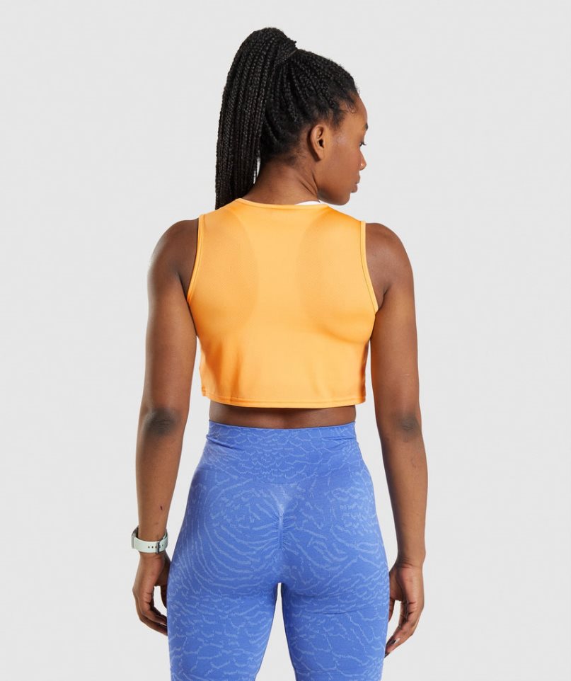 Gymshark Sport Crop Muskelshirt Damen Orange | AT-46-FPYQ