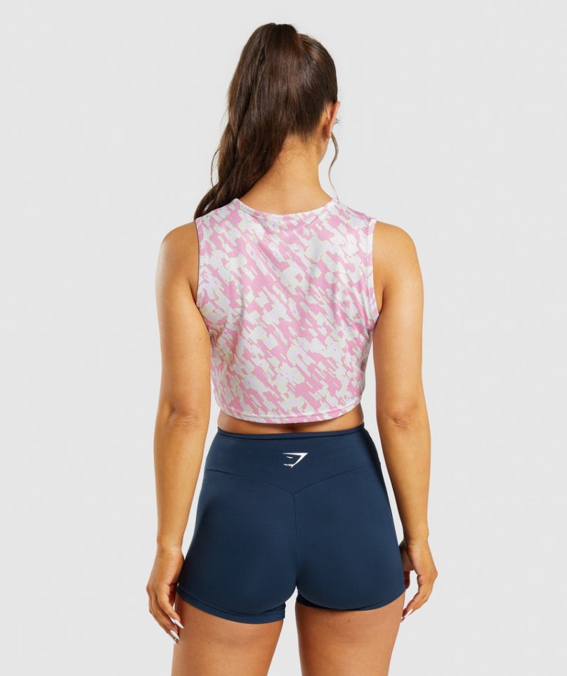 Gymshark Sport Crop Muskelshirt Damen Rosa | AT-10-XGUK