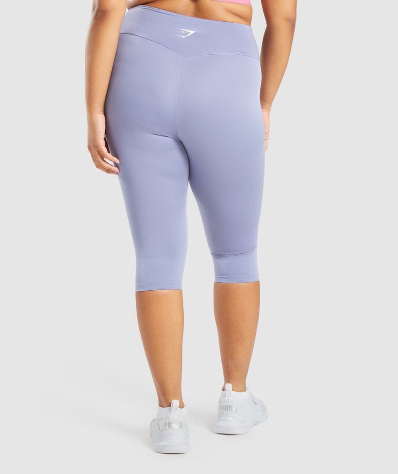 Gymshark Sport Cropped Leggings Damen Hellblau | AT-08-GQWB