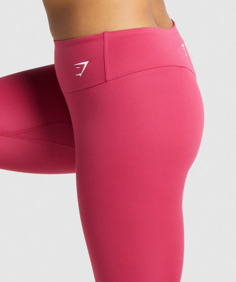 Gymshark Sport Cropped Leggings Damen Rosa | AT-81-MKWA