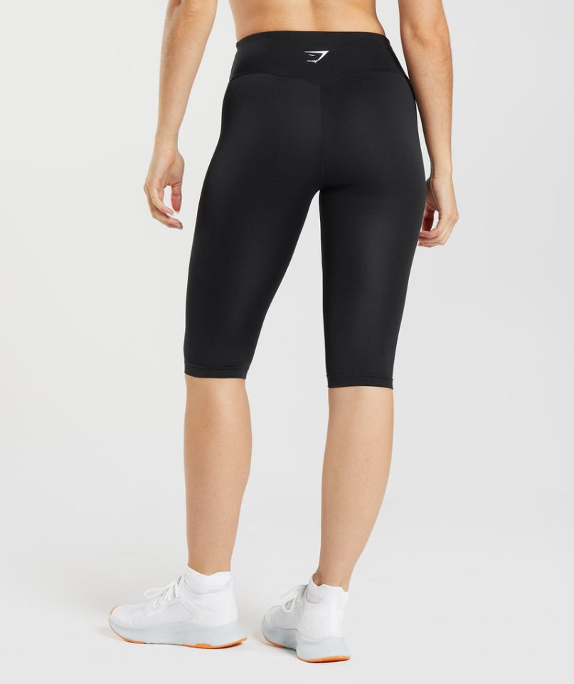 Gymshark Sport Cropped Leggings Damen Schwarz | AT-20-MFJD