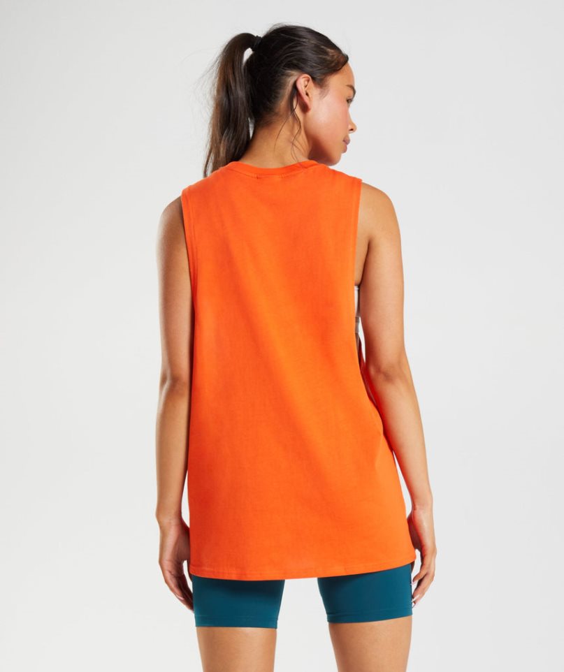 Gymshark Sport Drop Arm Muskelshirt Damen Orange | AT-47-XHRS