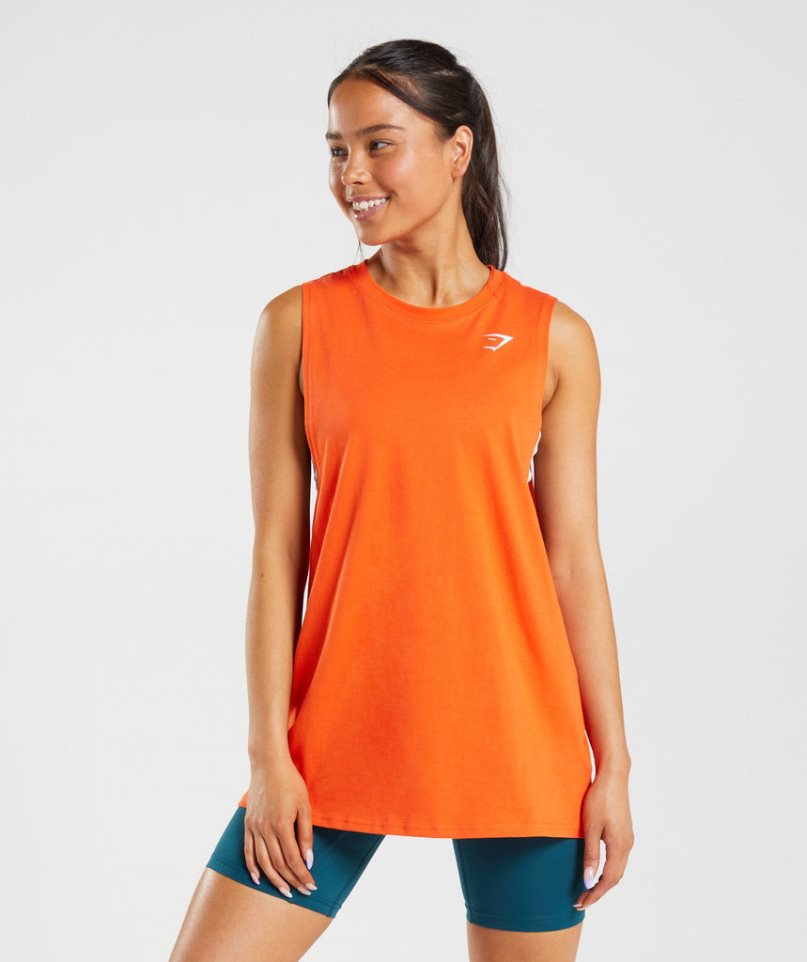 Gymshark Sport Drop Arm Muskelshirt Damen Orange | AT-47-XHRS