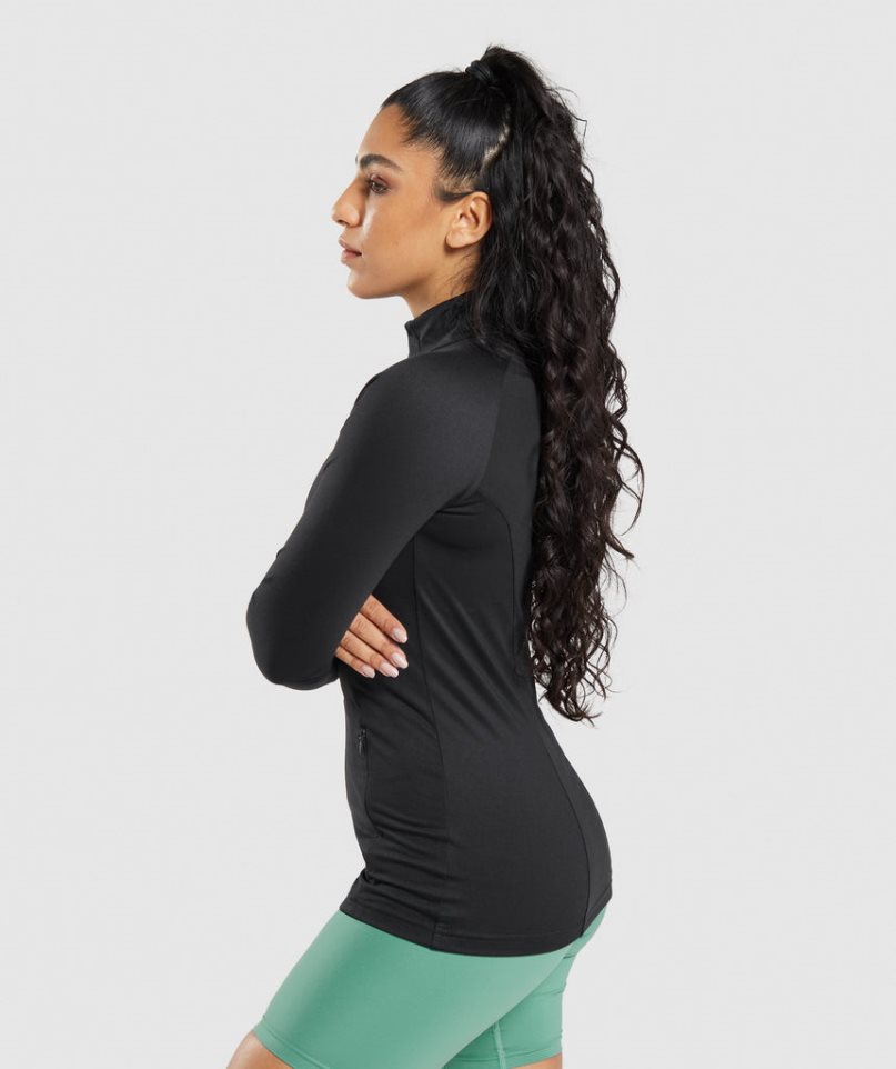 Gymshark Sport Jacke Damen Schwarz | AT-19-RCNB