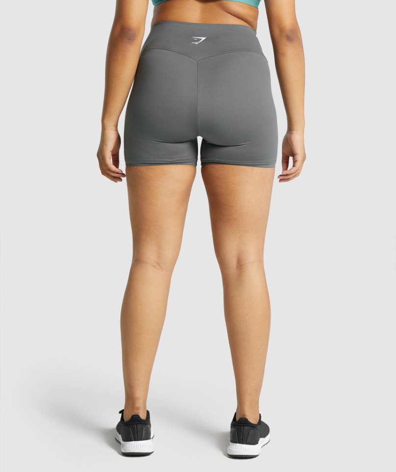 Gymshark Sport Kurze Hose Damen Grau | AT-08-UIRD