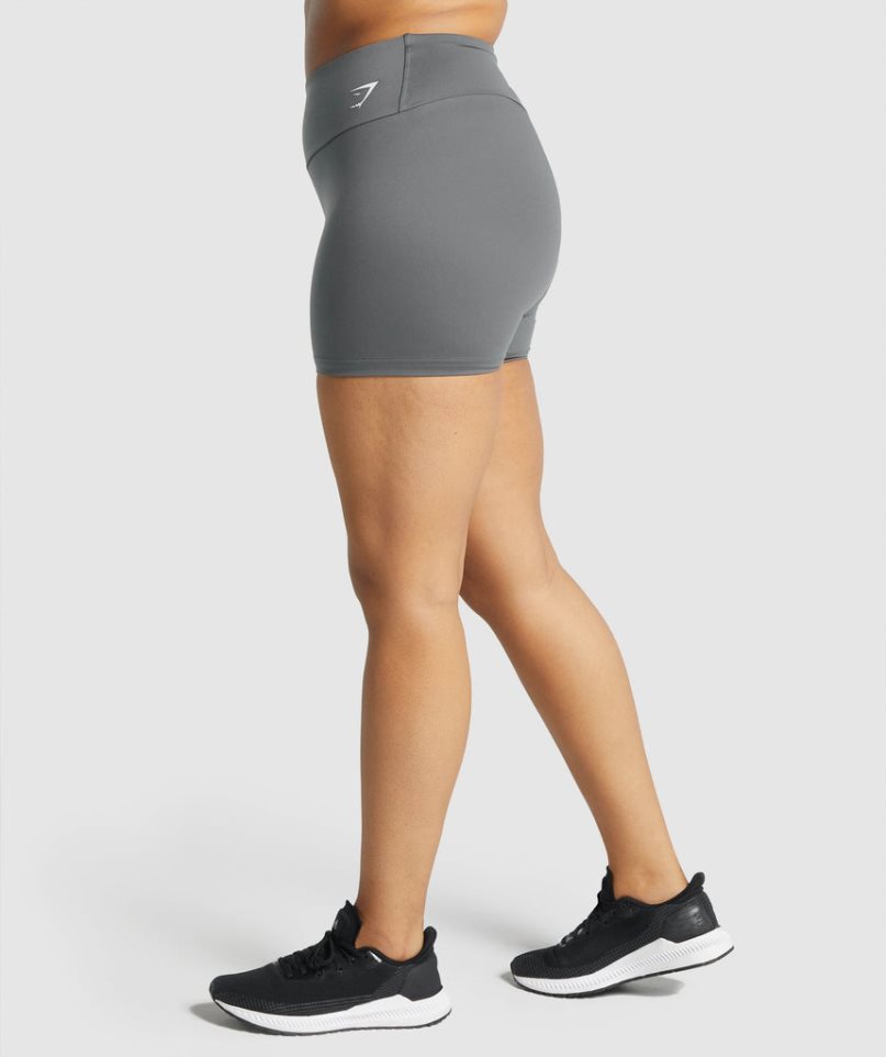 Gymshark Sport Kurze Hose Damen Grau | AT-08-UIRD