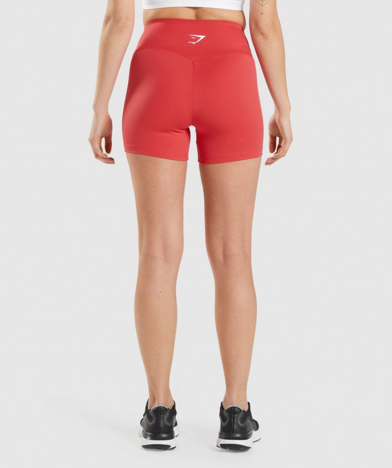 Gymshark Sport Kurze Hose Damen Rot | AT-60-QTDZ